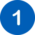 small number 1 icon