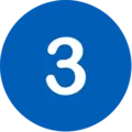 small number 3 icon